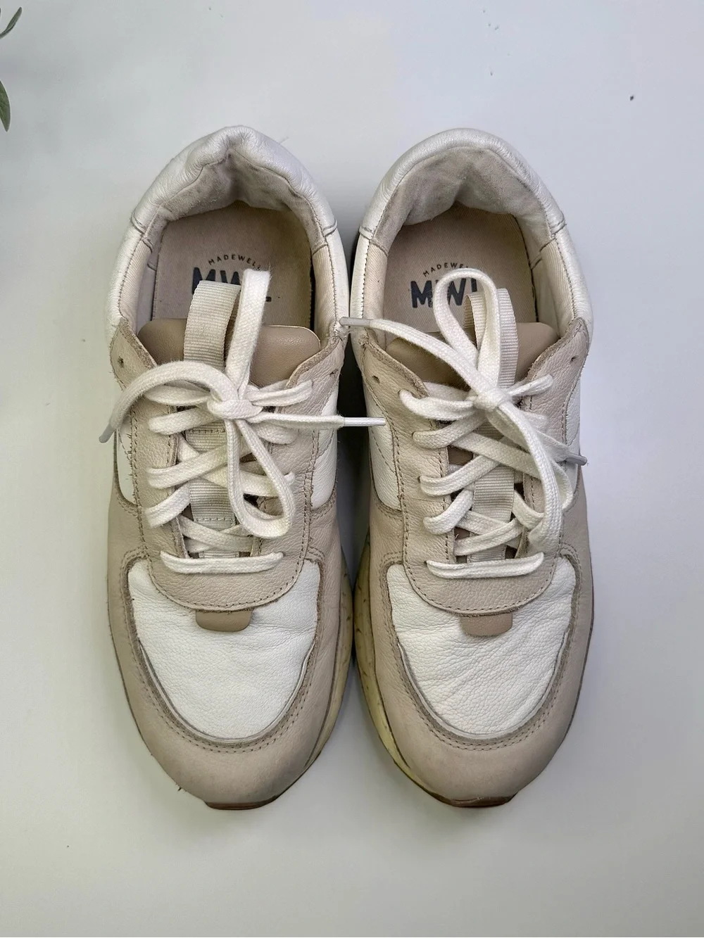 Madewell Kickoff Trainer Sneakers in Cream Multi Womens Shoe Size 8M Men’s 6.5M